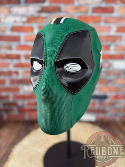 Dallas-Inspired Green & Black Masked Mercenary Mask