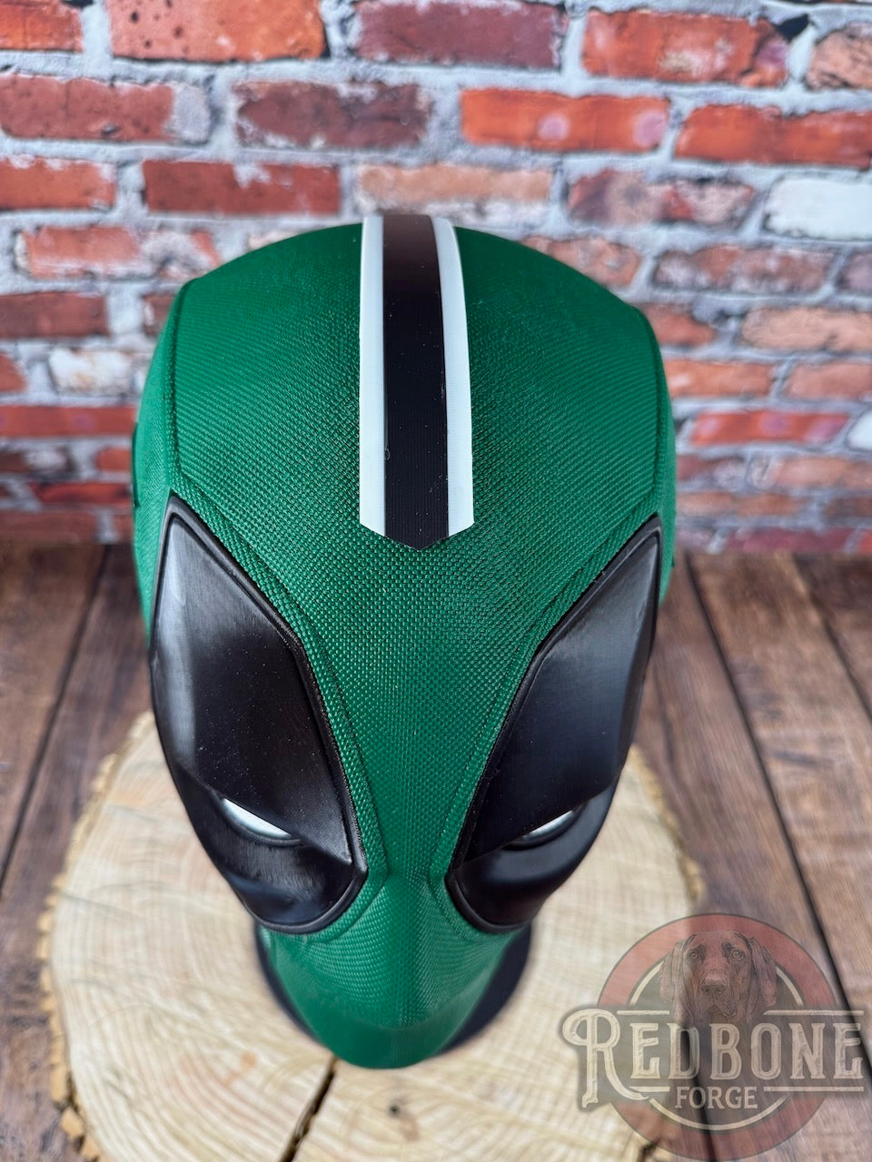 Dallas-Inspired Green & Black Masked Mercenary Mask