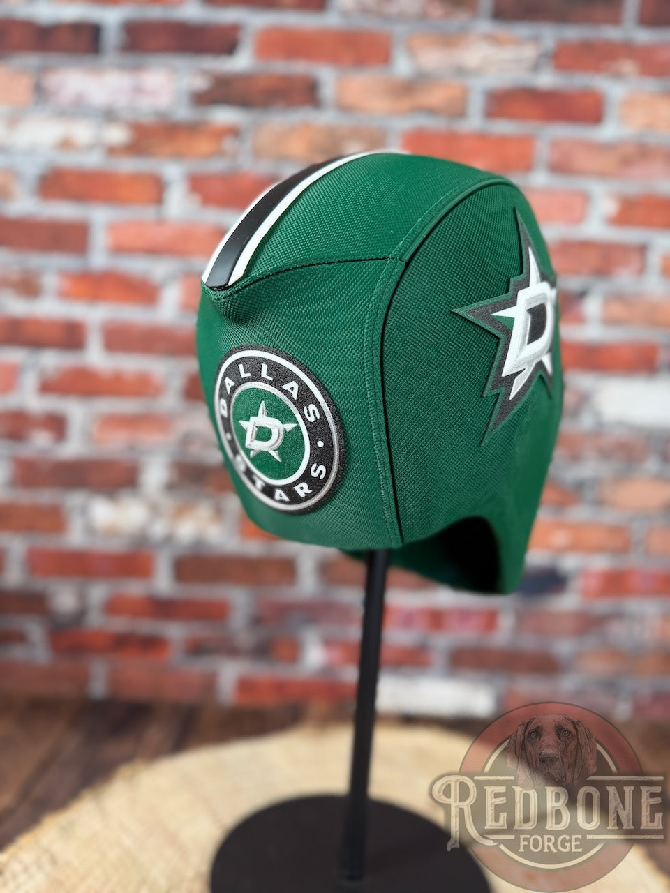 Dallas-Inspired Green & Black Masked Mercenary Mask