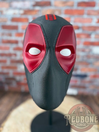 Tampa Bay-Inspired Red, Pewter, & White Masked Mercenary Mask