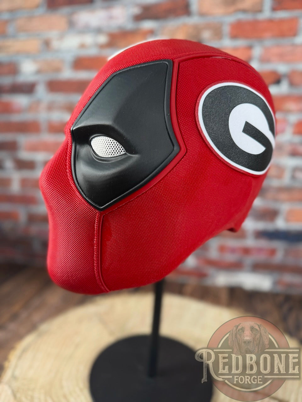 Georgia-Inspired Red & Black Masked Mercenary Mask
