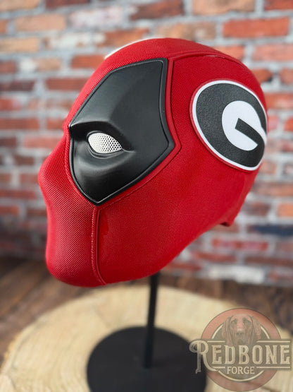 Georgia-Inspired Red & Black Masked Mercenary Mask