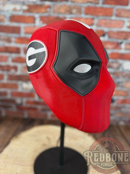 Georgia-Inspired Red & Black Masked Mercenary Mask
