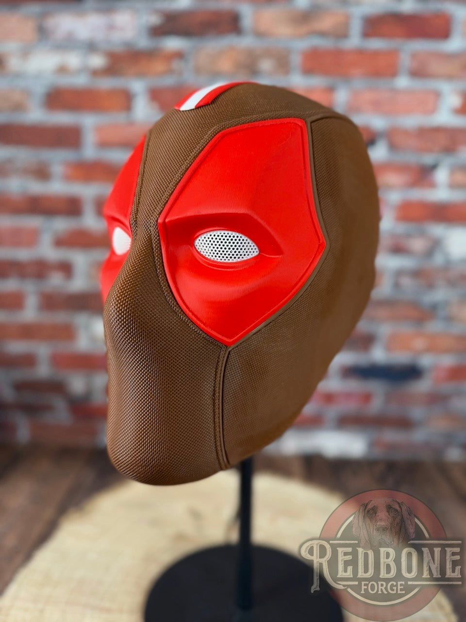 Cleveland- Inspired Brown & Orange Masked Mercenary Mask