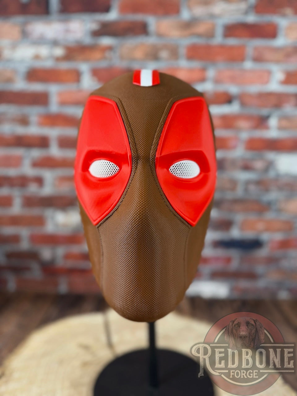 Cleveland- Inspired Brown & Orange Masked Mercenary Mask – Redbone