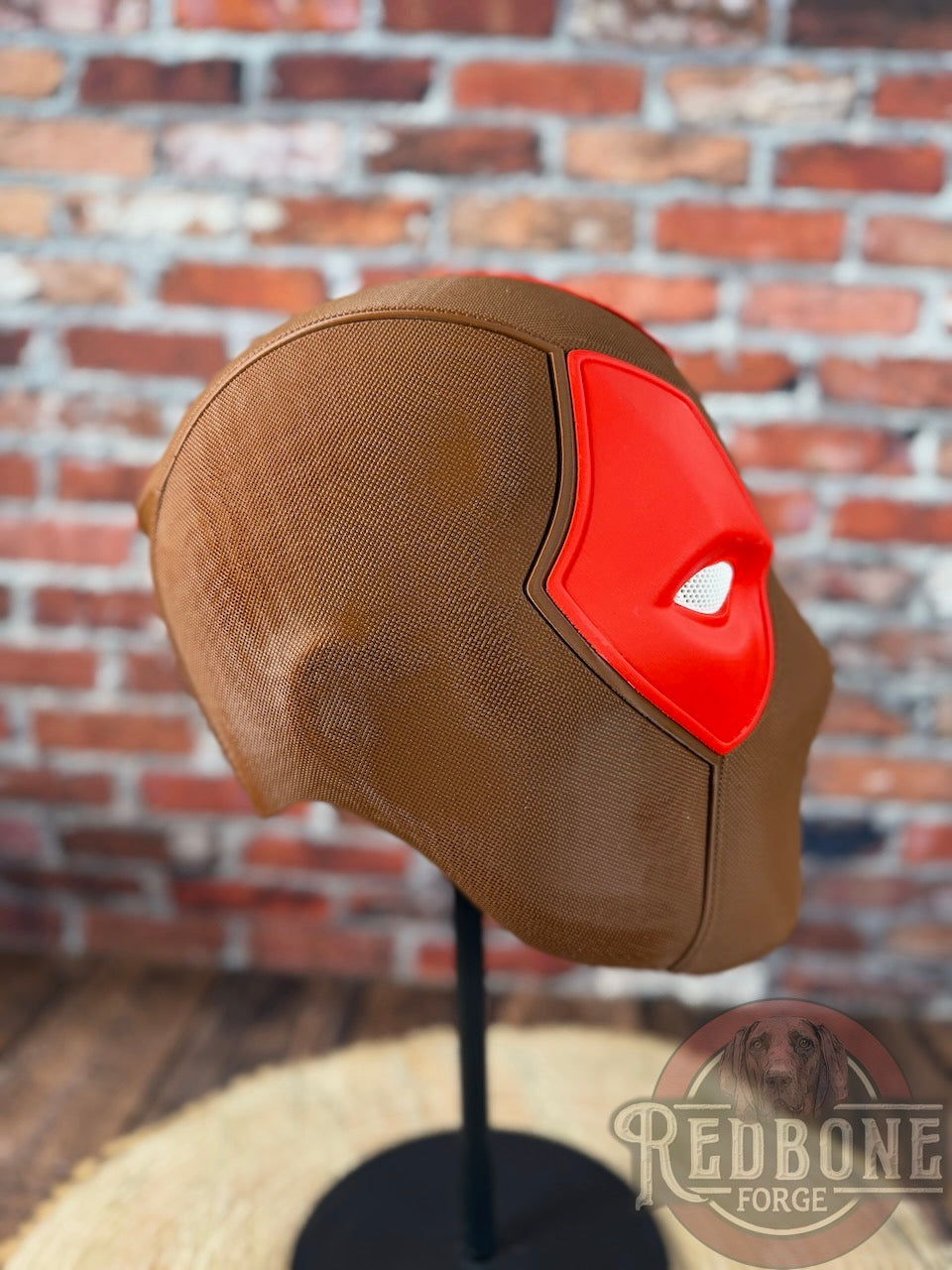 Cleveland- Inspired Brown & Orange Masked Mercenary Mask