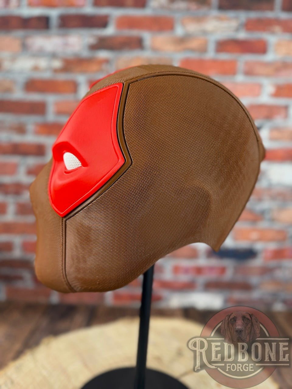 Cleveland- Inspired Brown & Orange Masked Mercenary Mask
