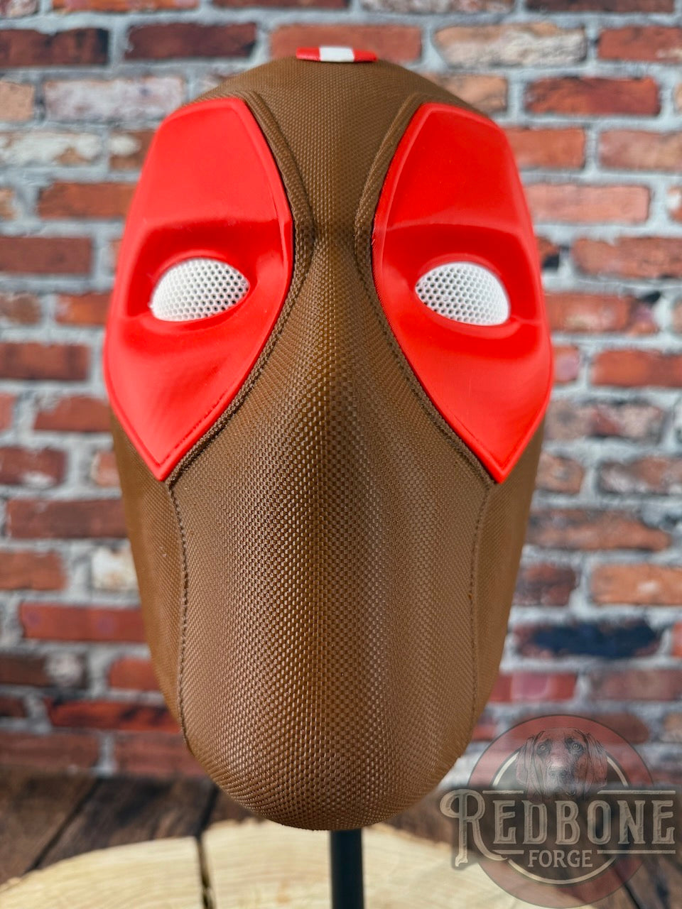 Cleveland- Inspired Brown & Orange Masked Mercenary Mask