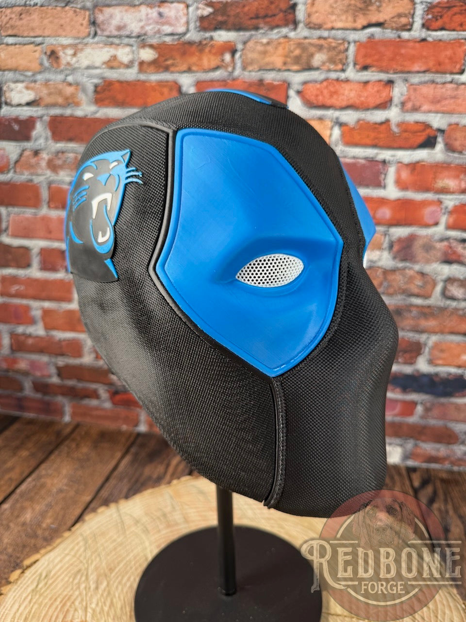 Carolina-Inspired Blue & Black Masked Mercenary Mask