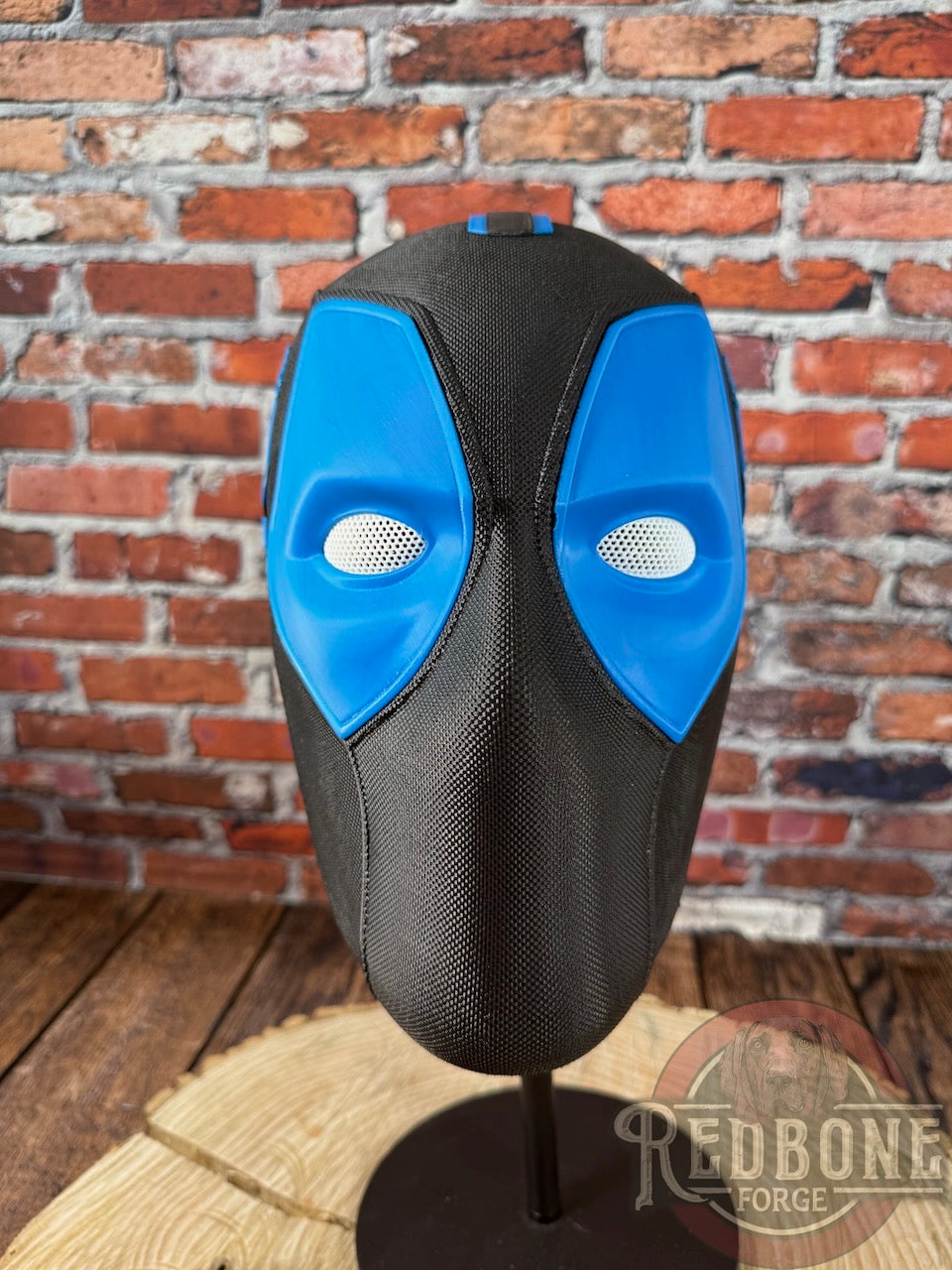 Carolina-Inspired Blue & Black Masked Mercenary Mask