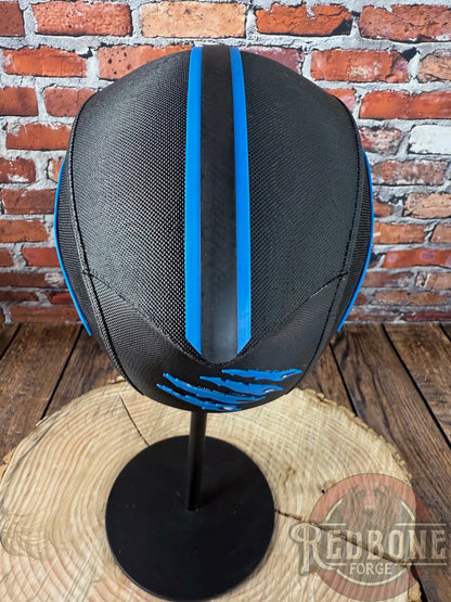 Carolina-Inspired Blue & Black Masked Mercenary Mask