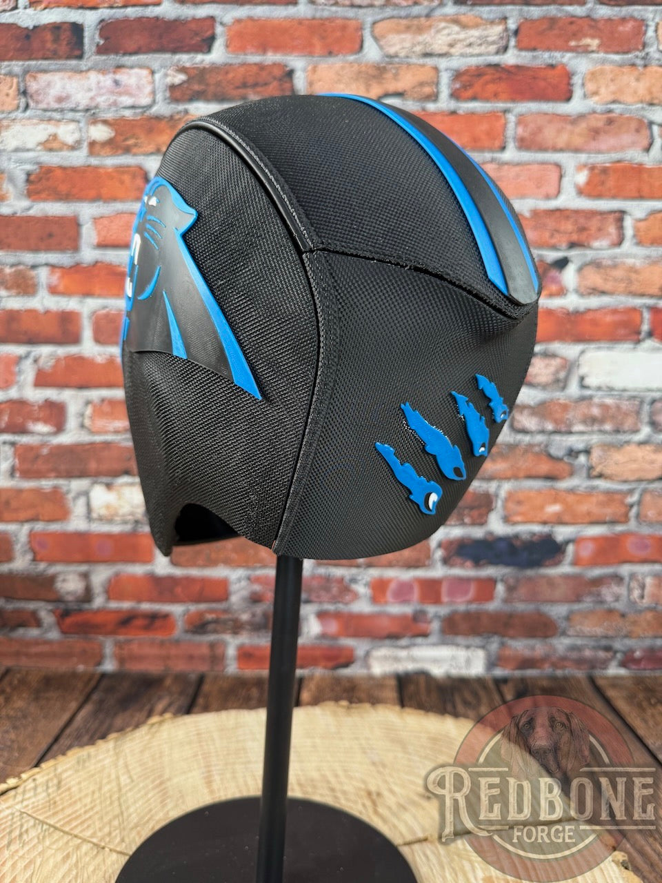 Carolina-Inspired Blue & Black Masked Mercenary Mask