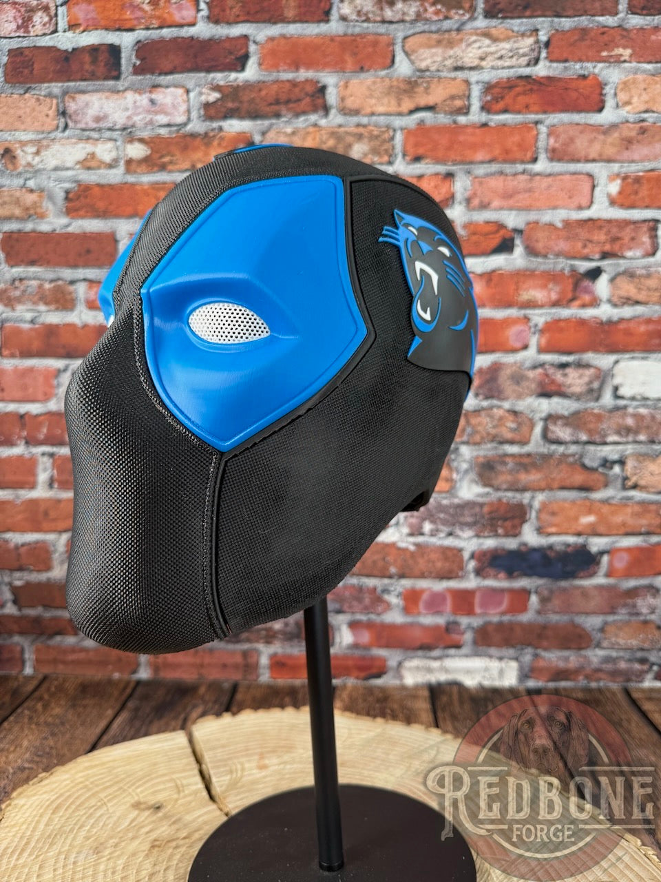 Carolina-Inspired Blue & Black Masked Mercenary Mask