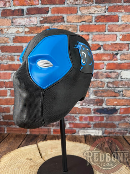 Carolina-Inspired Blue & Black Masked Mercenary Mask