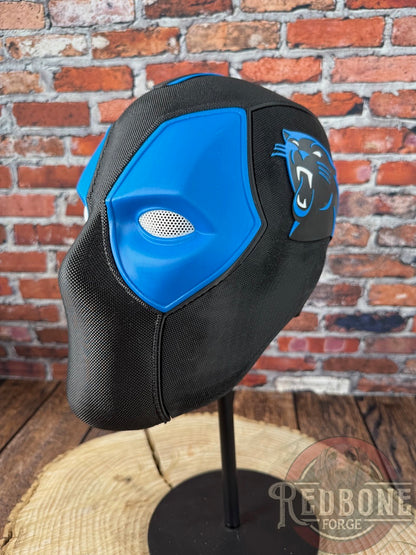 Carolina-Inspired Blue & Black Masked Mercenary Mask