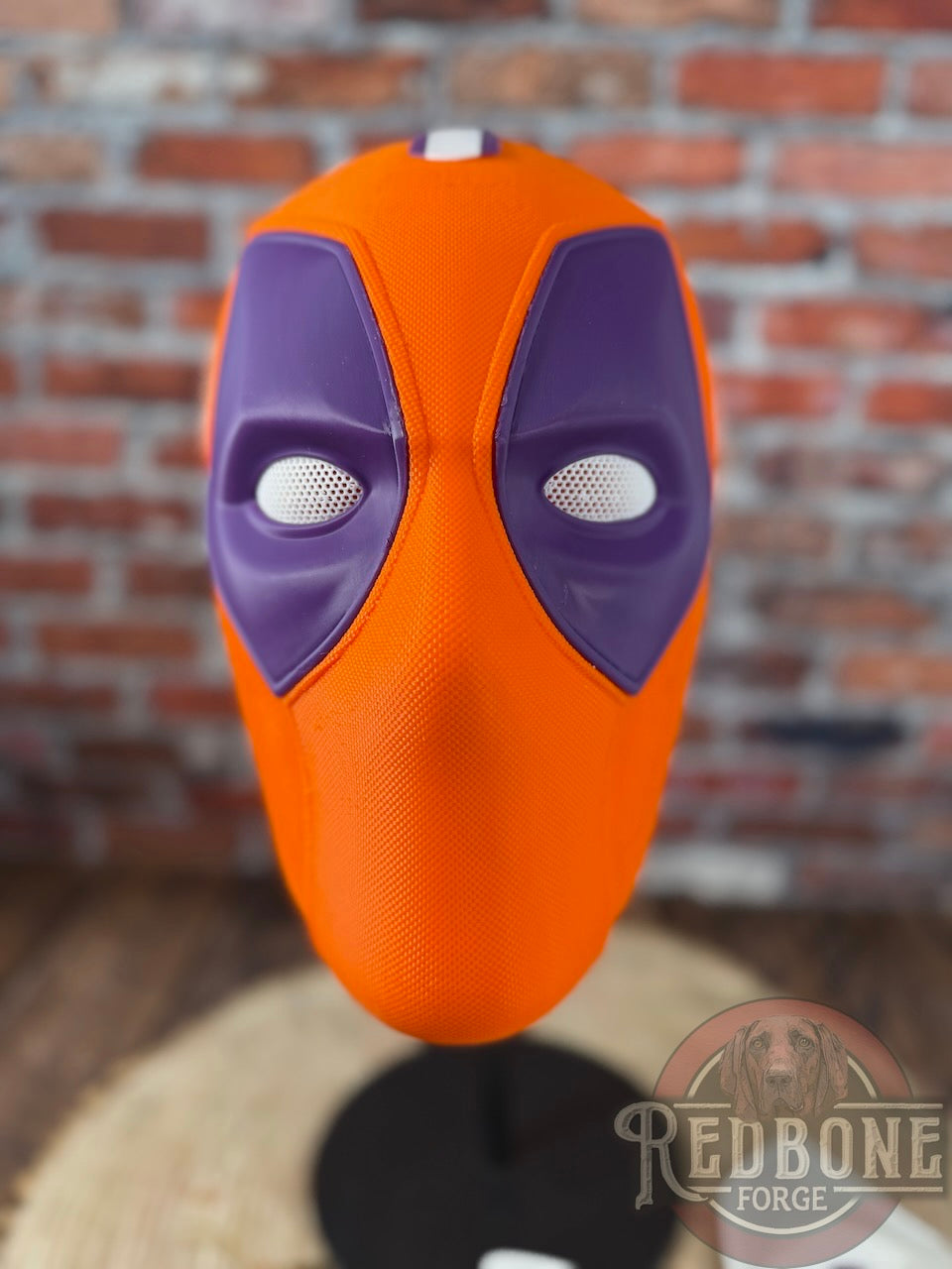 Clemson-Inspired Orange, Purple, & White Masked Mercenary Mask