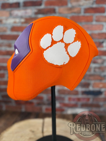 Clemson-Inspired Orange, Purple, & White Masked Mercenary Mask