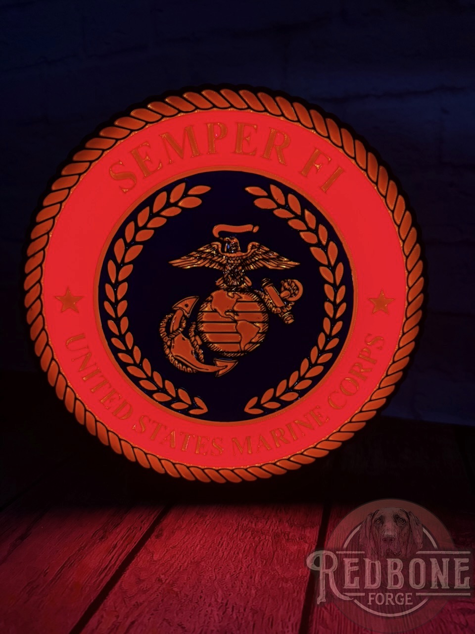 United States Marine Corps "Semper Fi" LED Light Box