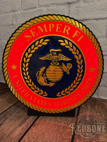 United States Marine Corps "Semper Fi" LED Light Box