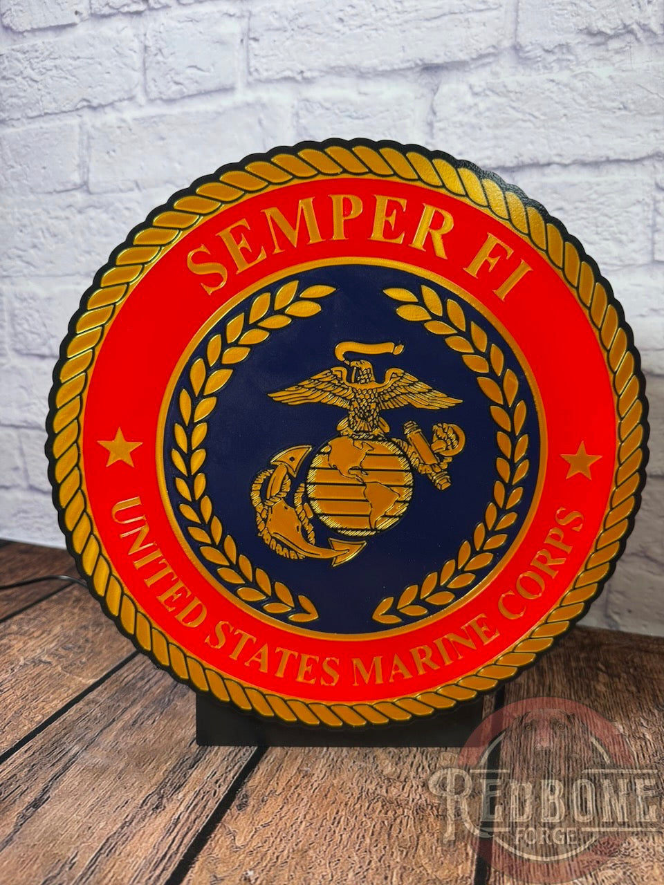 United States Marine Corps "Semper Fi" LED Light Box