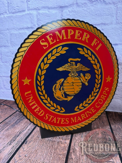 United States Marine Corps "Semper Fi" LED Light Box