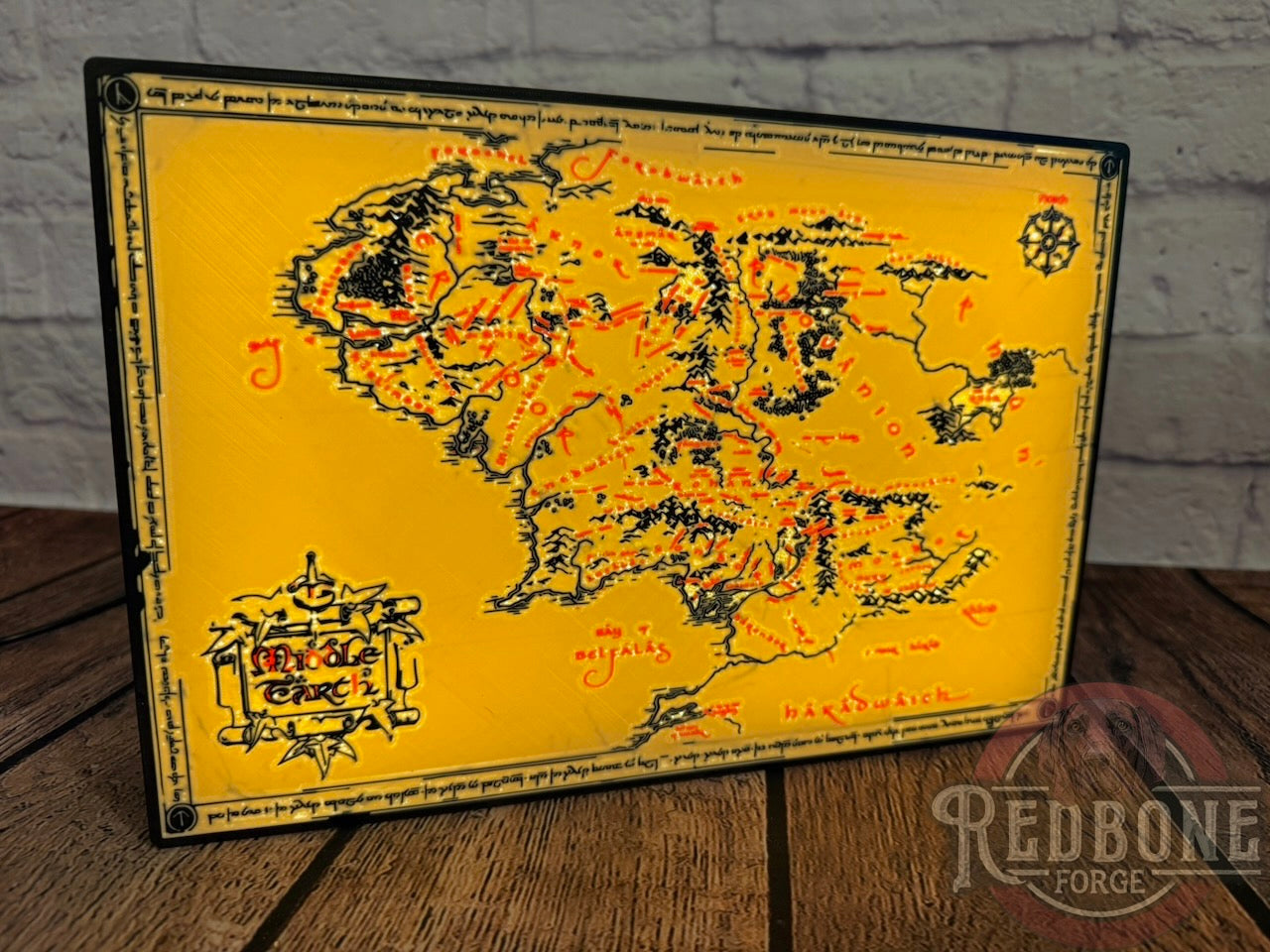 Middle-earth Map Illuminated LED Light Box