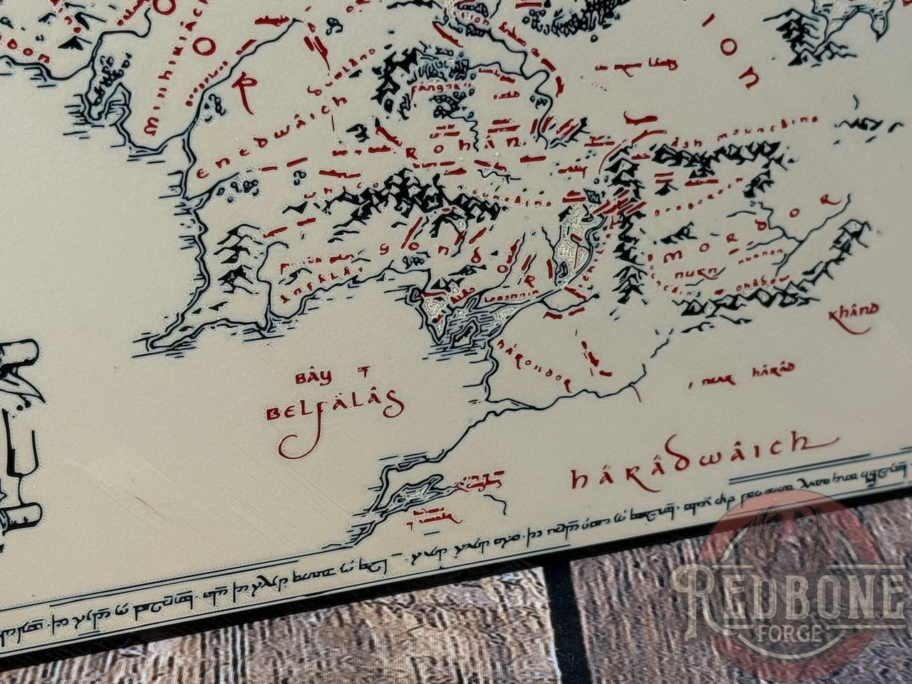 Middle-earth Map Illuminated LED Light Box