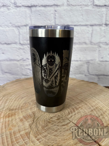 Horror Movie Characters Tumbler Ghostface Michael Myers Jason Freddy Pennywise