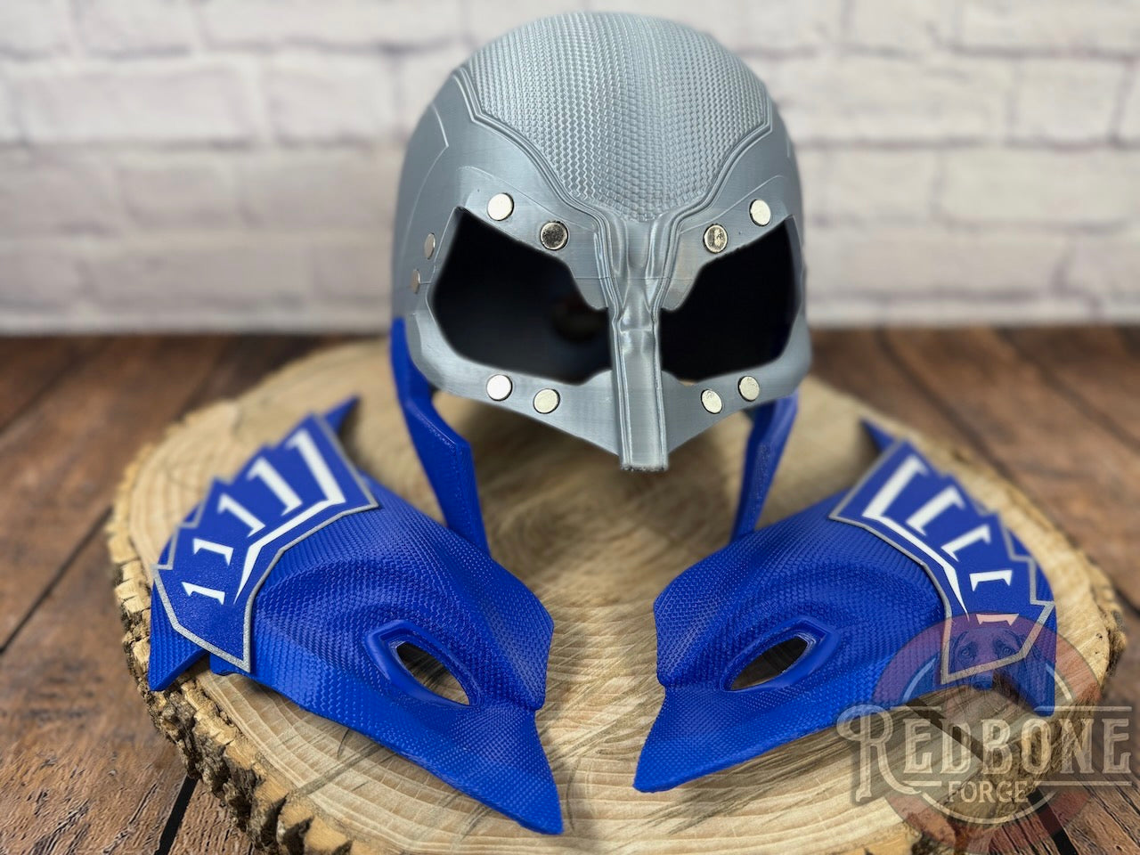 St. Louis-Inspired Silver & Blue Mutant Cowl – Redbone Forge