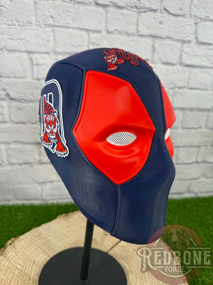 Detroit-Inspired Orange & Navy Blue Masked Mercenary Mask