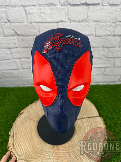 Detroit-Inspired Orange & Navy Blue Masked Mercenary Mask