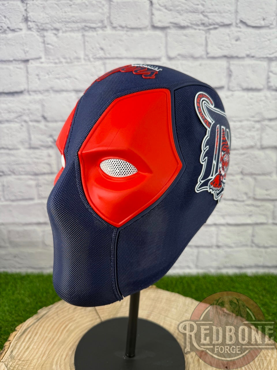 Detroit-Inspired Orange & Navy Blue Masked Mercenary Mask