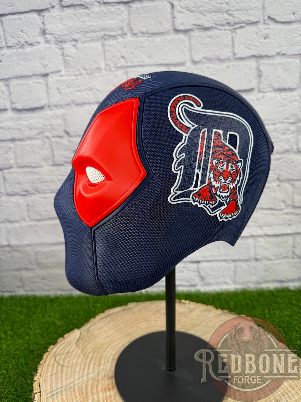 Detroit-Inspired Orange & Navy Blue Masked Mercenary Mask