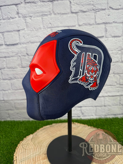 Detroit-Inspired Orange & Navy Blue Masked Mercenary Mask