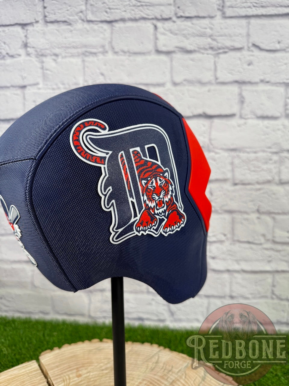 Detroit-Inspired Orange & Navy Blue Masked Mercenary Mask