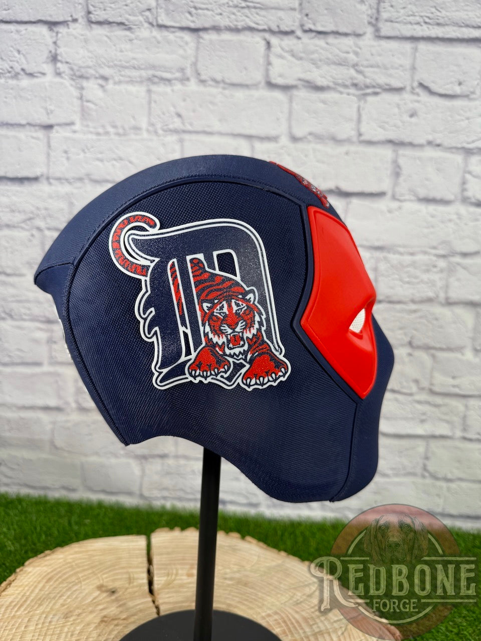 Detroit-Inspired Orange & Navy Blue Masked Mercenary Mask