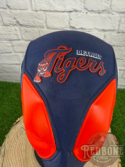 Detroit-Inspired Orange & Navy Blue Masked Mercenary Mask