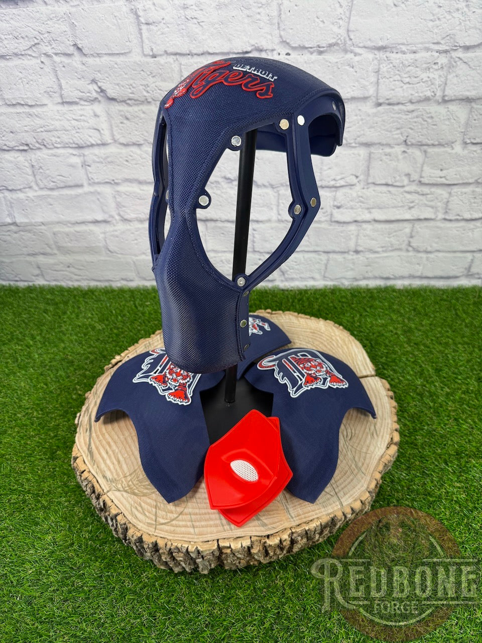 Detroit-Inspired Orange & Navy Blue Masked Mercenary Mask