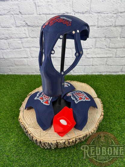 Detroit-Inspired Orange & Navy Blue Masked Mercenary Mask