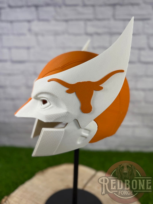 Texas-Inspired Burnt Orange & White Mutant Cowl