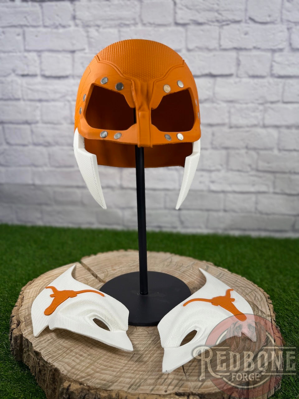 Texas-Inspired Burnt Orange & White Mutant Cowl