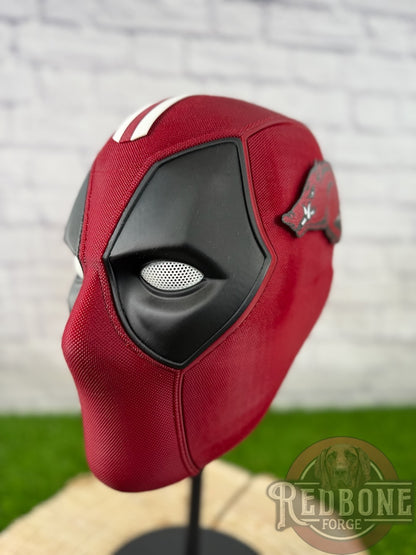 Arkansas-Inspired Red & White Masked Mercenary Mask