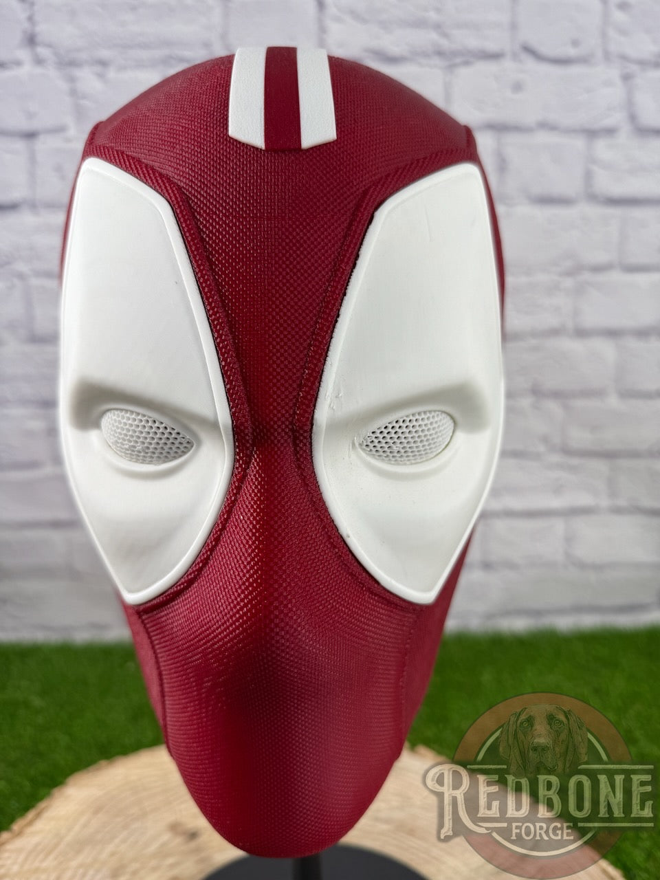 Arkansas-Inspired Red & White Masked Mercenary Mask