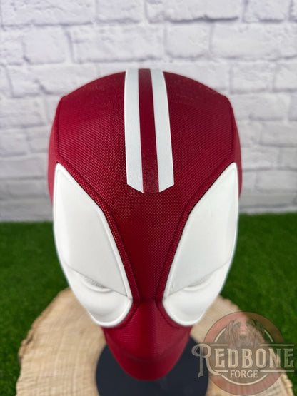 Arkansas-Inspired Red & White Masked Mercenary Mask