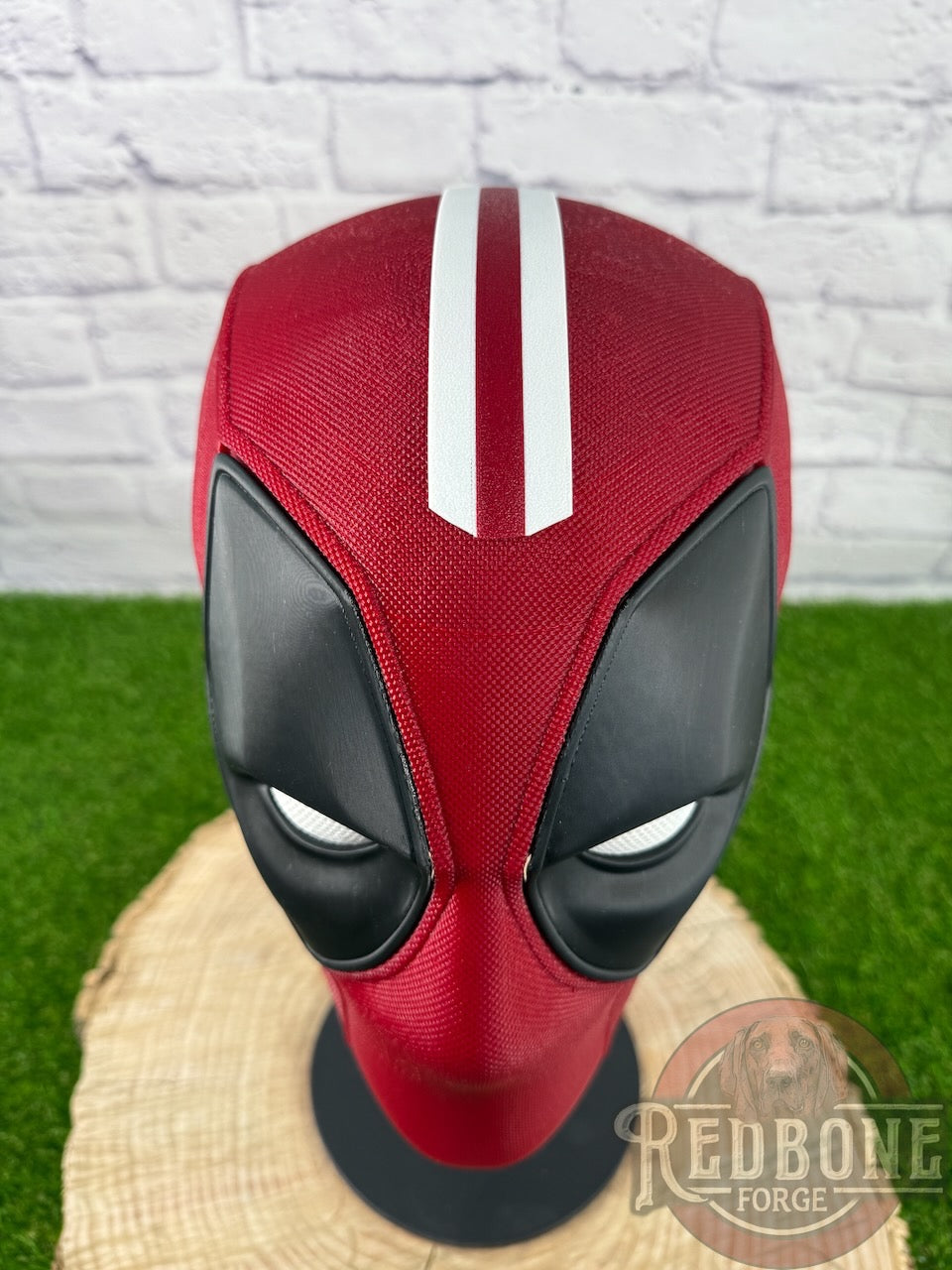Arkansas-Inspired Red & White Masked Mercenary Mask