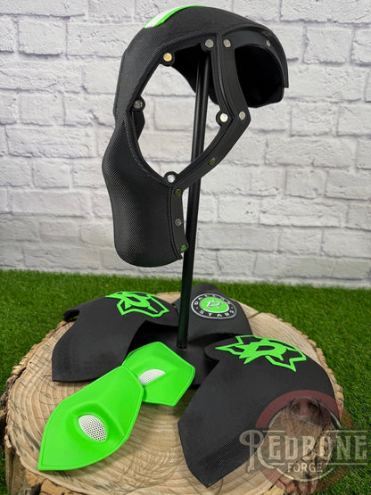 Dallas-Inspired Black & Green Blackout Masked Mercenary Mask