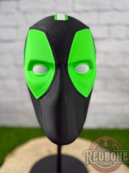 Dallas-Inspired Black & Green Blackout Masked Mercenary Mask