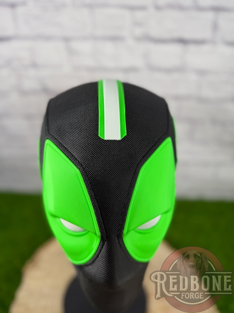 Dallas-Inspired Black & Green Blackout Masked Mercenary Mask