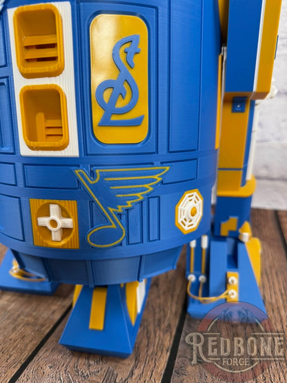 St. Louis Blues R2 3D Printed Droid