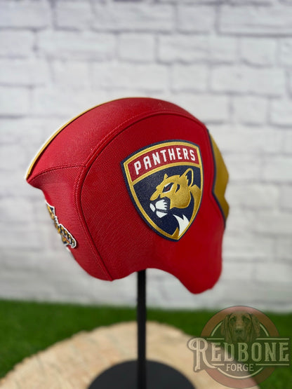 Florida-Inspired Red & Gold Masked Mercenary Mask